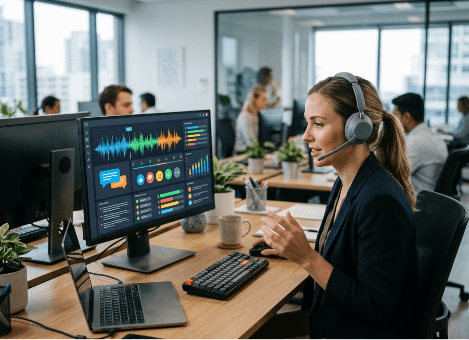 Call analysis report with highlighted insights